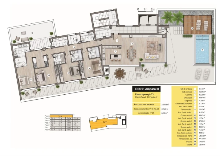Apartamento T4 para Venda em São Martinho Planta 1