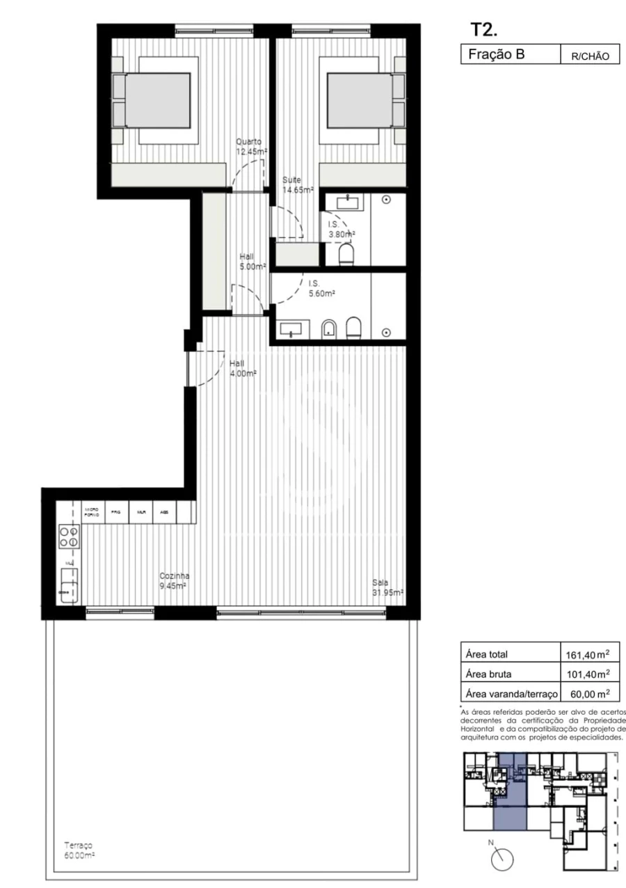 Apartamento T2 para Venda em Lordelo Foto 12