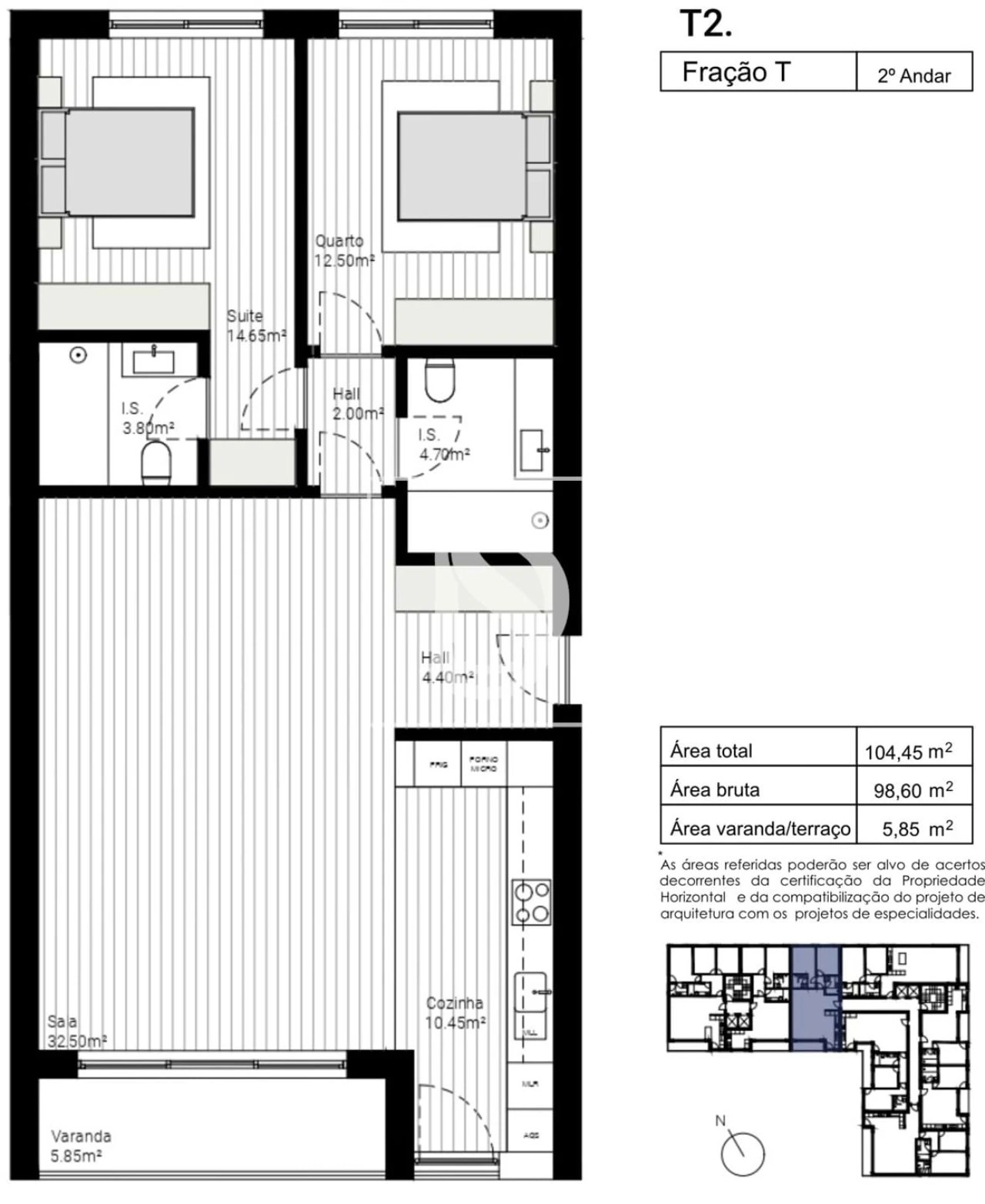 Apartamento T2 para Venda em Lordelo Foto 12