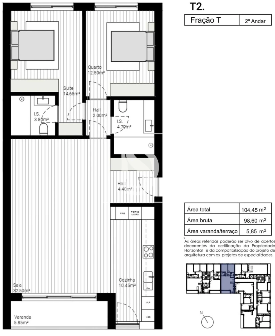 Apartamento T2 para Venda em Lordelo Foto 12