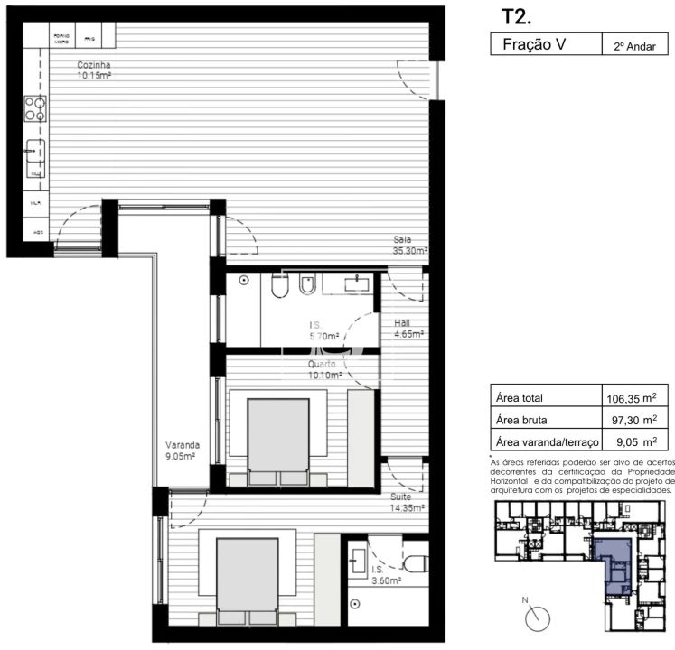 Apartamento T2 para Venda em Lordelo Foto 12