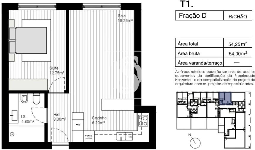 Apartamento T1 para Venda em Lordelo Foto 12