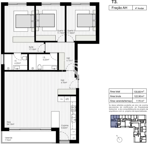 Apartamento T3 para Venda em Lordelo Foto 12