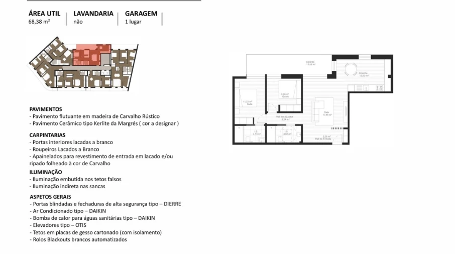 Apartamento T2 para Venda em Esgueira Planta 1
