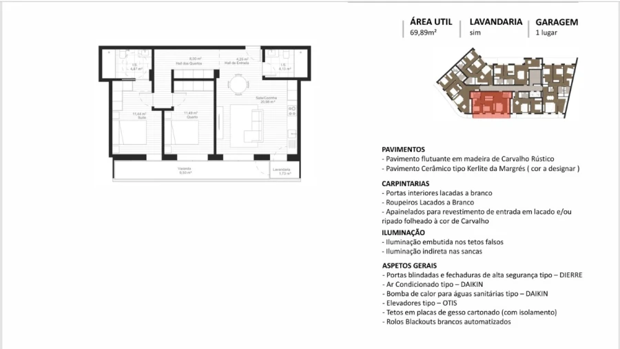 Apartamento T2 para Venda em Esgueira Planta 1