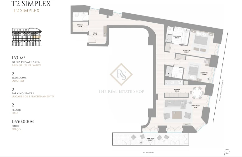 Apartamento T2 para Venda em Santo António Foto 15