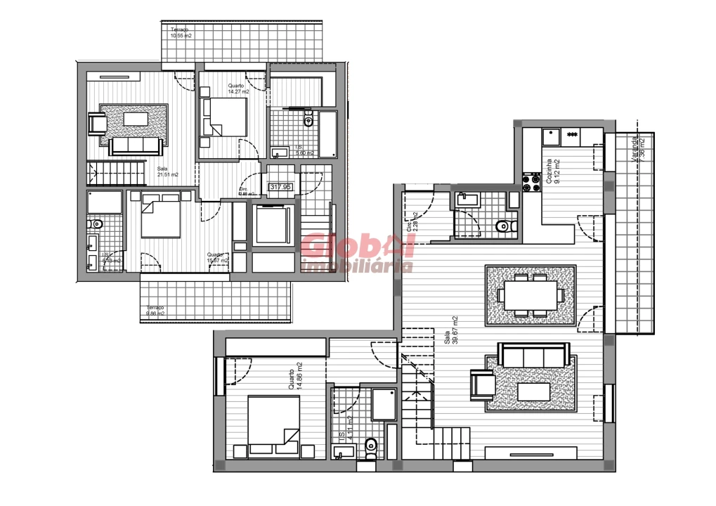 Apartamento T3 para Venda em Currelos, Papízios e Sobral Foto 3