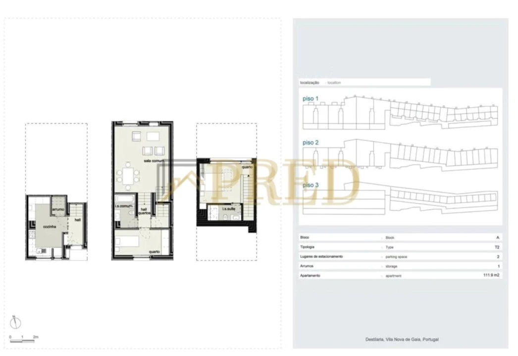 Apartamento T2 para Arrendamento em Santa Marinha e São Pedro da Afurada Foto 29