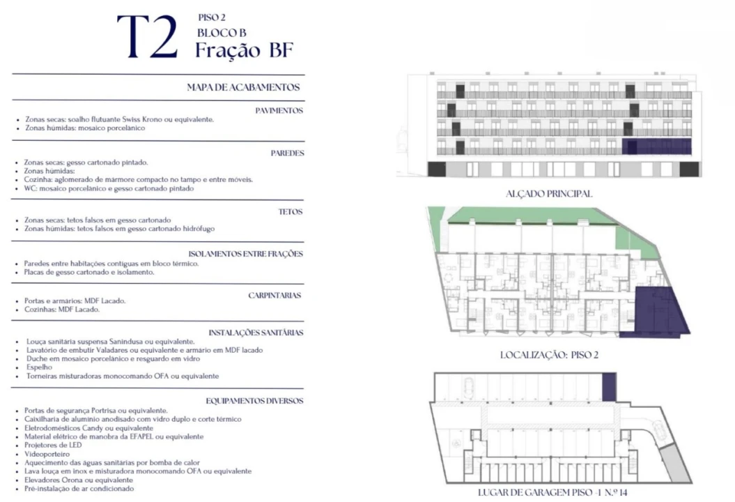 Apartamento T2 para Venda em Paranhos Planta 2