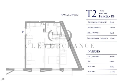 Apartamento T2 para Venda em Paranhos
