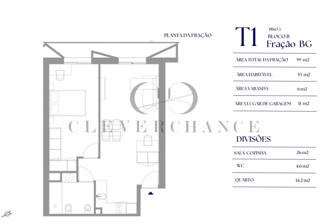Apartamento T1 para Venda em Paranhos Foto 6