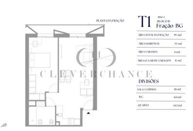 Apartamento T1 para Venda em Paranhos