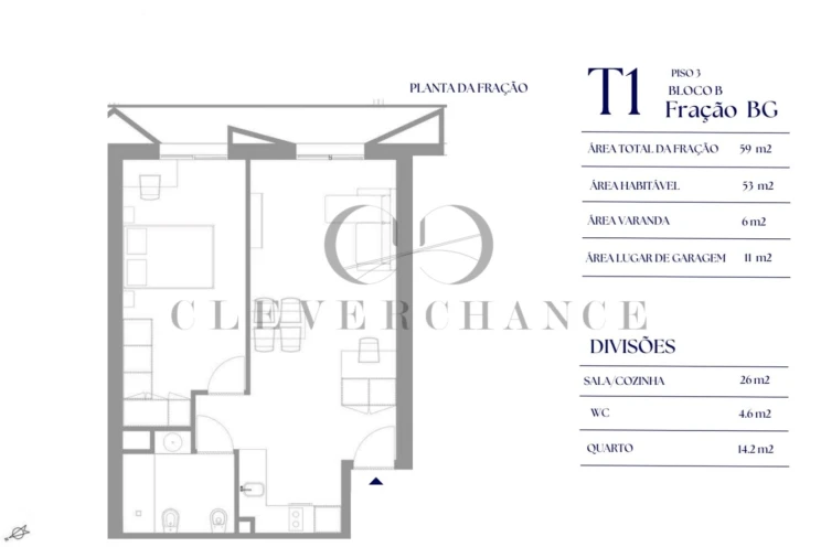Apartamento T1 para Venda em Paranhos Foto 6