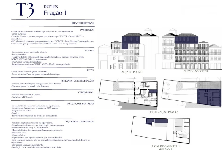 Apartamento T3 para Venda em Cedofeita, Santo Ildefonso, Sé, Miragaia, São Nicolau e Vitória Planta 2