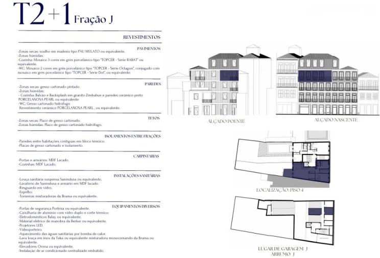 Apartamento T2 para Venda em Cedofeita, Santo Ildefonso, Sé, Miragaia, São Nicolau e Vitória Planta 2