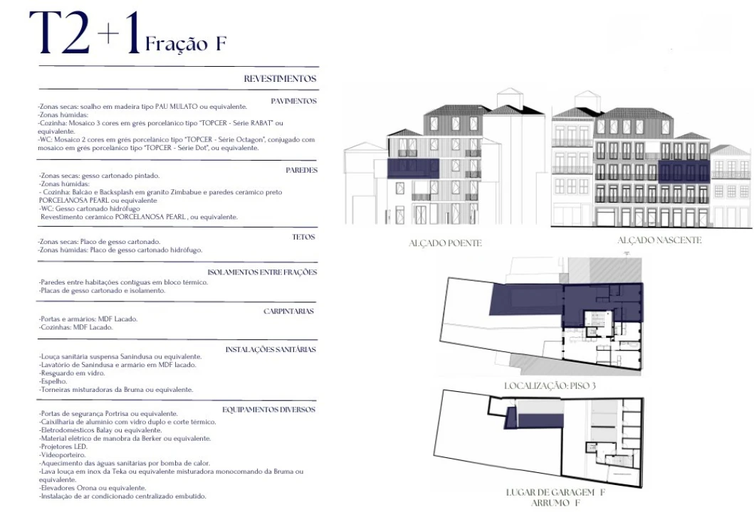 Apartamento T2 para Venda em Cedofeita, Santo Ildefonso, Sé, Miragaia, São Nicolau e Vitória Planta 2