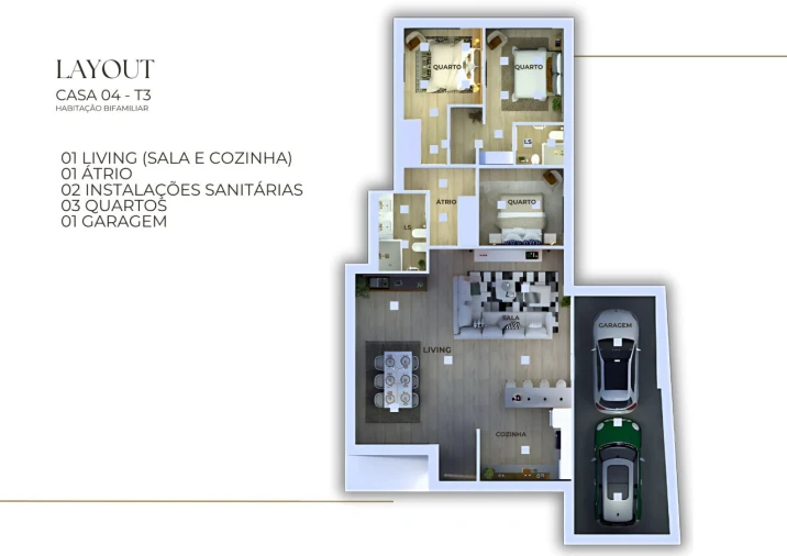 Moradia T3 para Venda em Cacia Planta 1