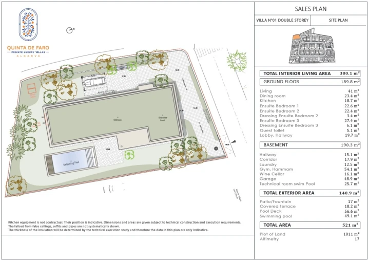 Moradia T4 para Venda em Montenegro Planta 1