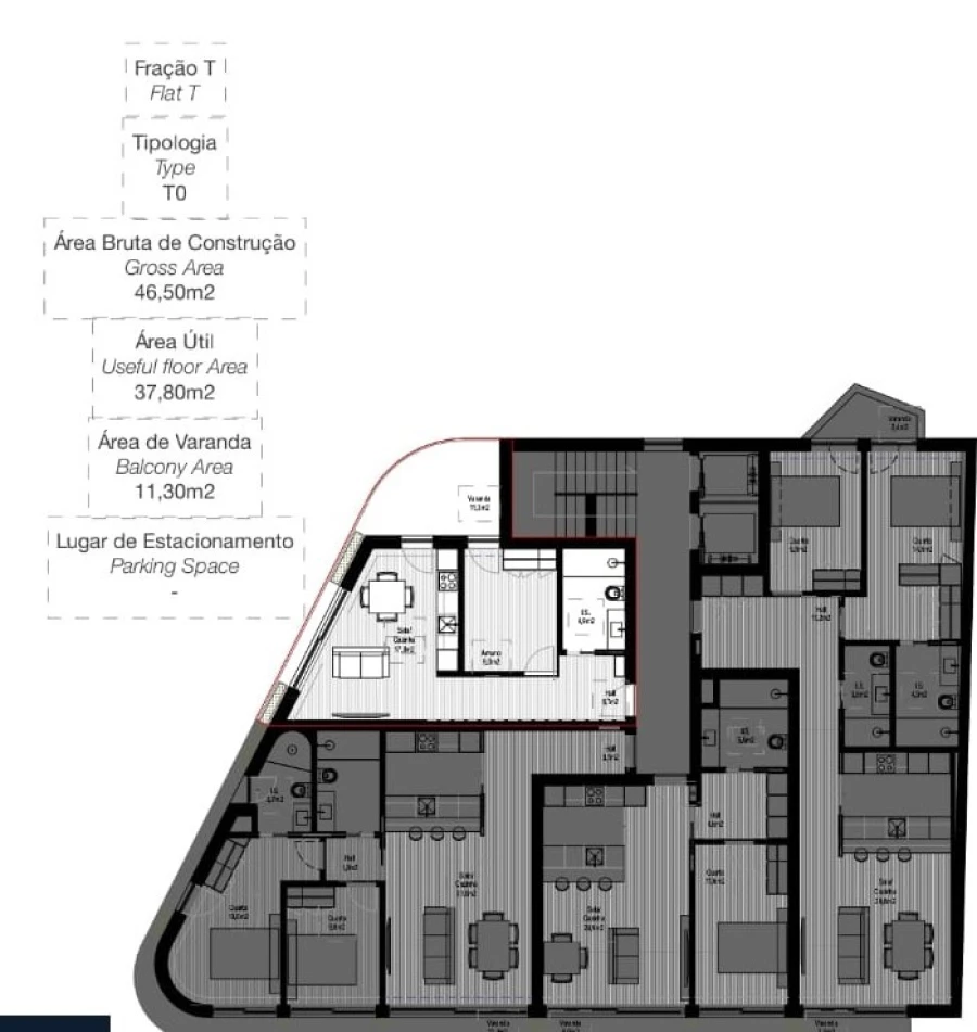Apartamento T1 para Venda em Paranhos Foto 8