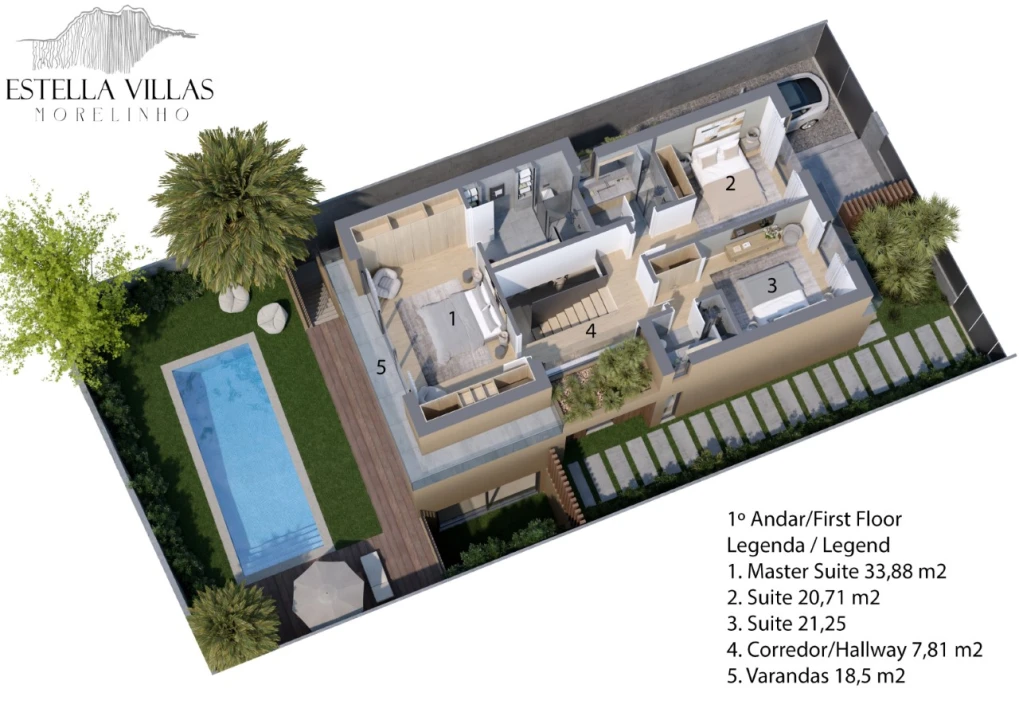 Moradia T4 para Venda em Santa Maria e São Miguel, São Martinho, São Pedro Penaferrim Planta 2