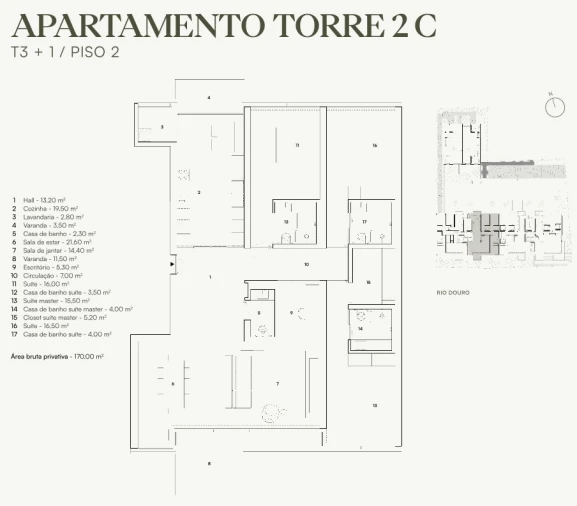 Apartamento T3 para Venda em Lordelo do Ouro e Massarelos Planta 1