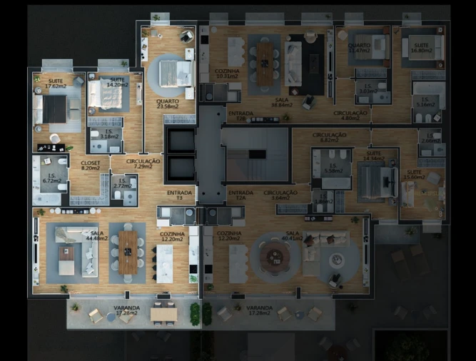 Apartamento T3 para Venda em Campolide Planta 1