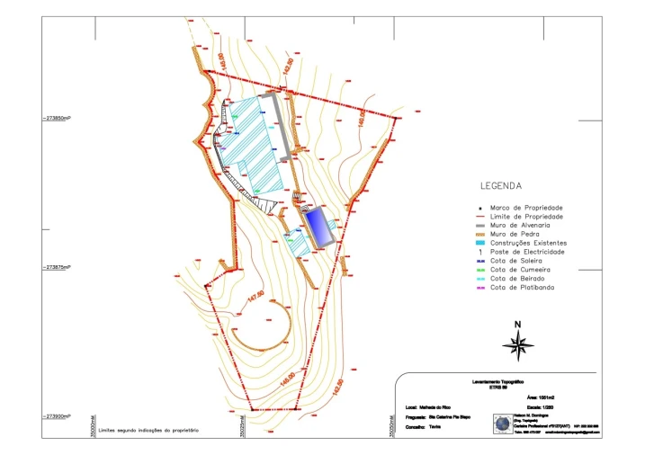 Quinta T2 para Venda em Santa Catarina da Fonte do Bispo Planta 1