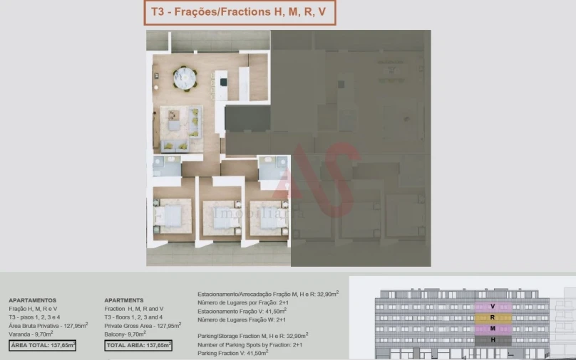 Apartamento T3 para Venda em Margaride, Várzea, Lagares, Varziela, Moure Foto 16