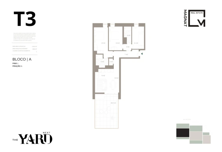 Apartamento T3 para Venda em Santa Marinha e São Pedro da Afurada Planta 1