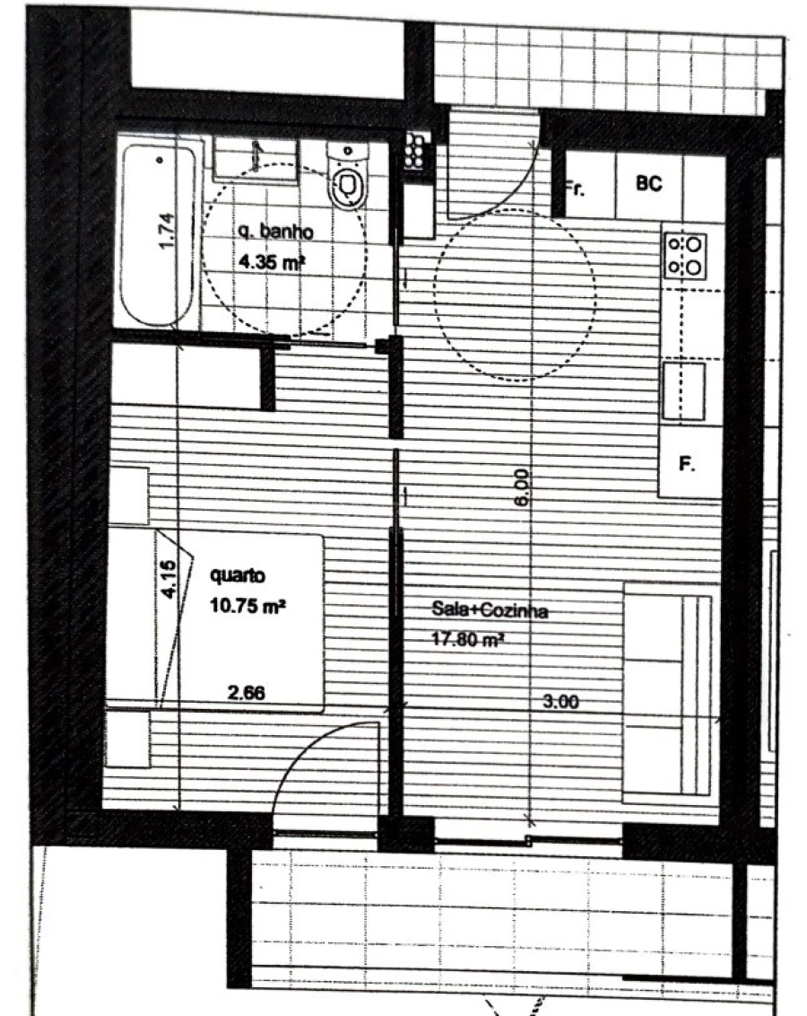Apartamento T1 para Venda em Mafamude e Vilar do Paraíso Foto 11