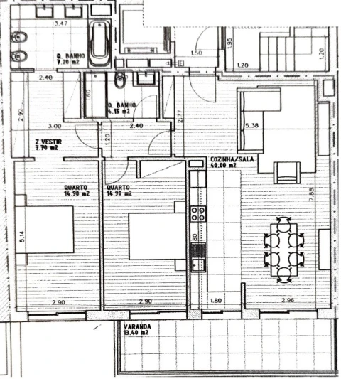 Apartamento T2 para Venda em Mafamude e Vilar do Paraíso