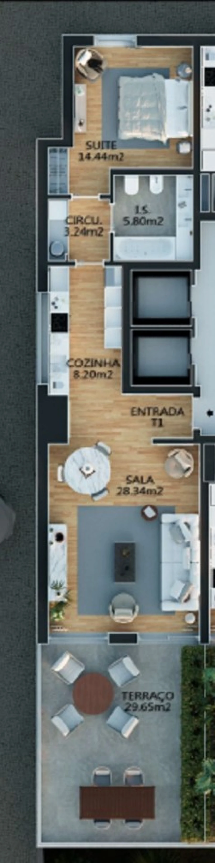 Apartamento T1 para Venda em Campolide Planta 1