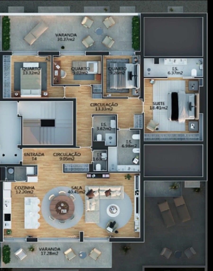 Apartamento T4 para Venda em Campolide Planta 1