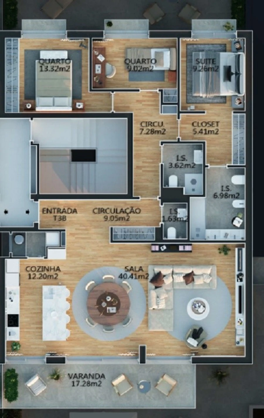 Apartamento T3 para Venda em Campolide Planta 1