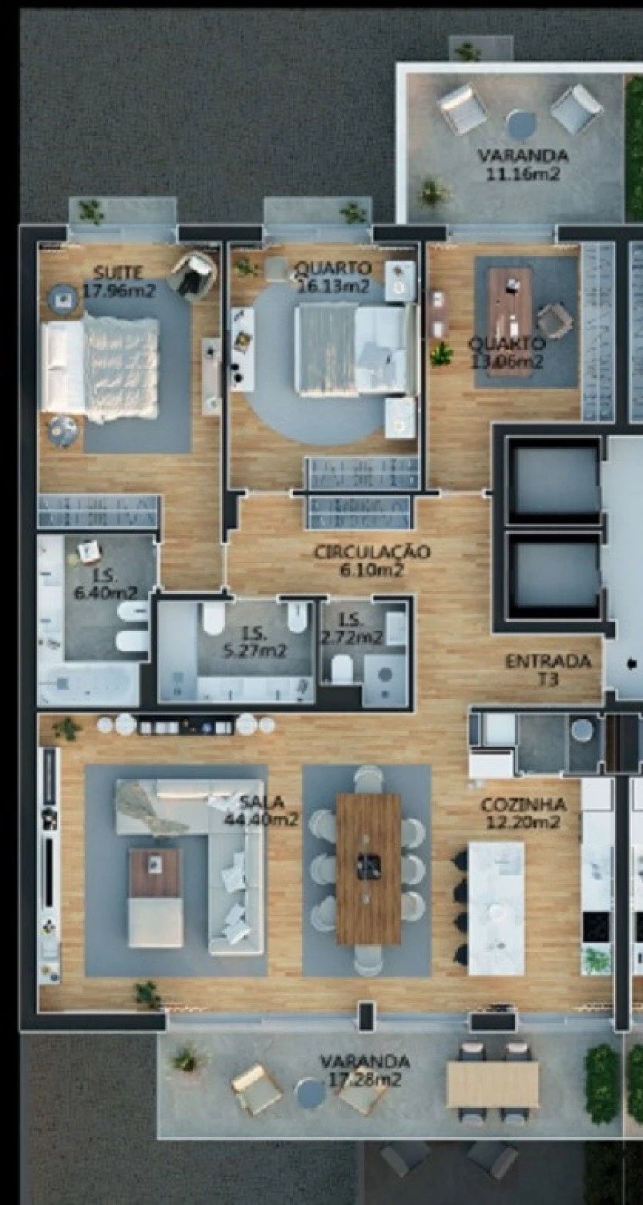 Apartamento T3 para Venda em Campolide Planta 1