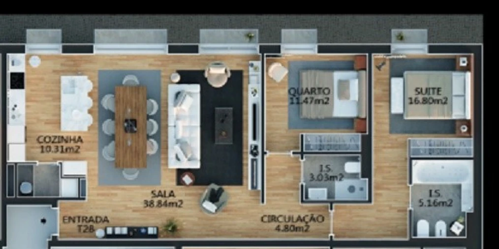 Apartamento T2 para Venda em Campolide Planta 1