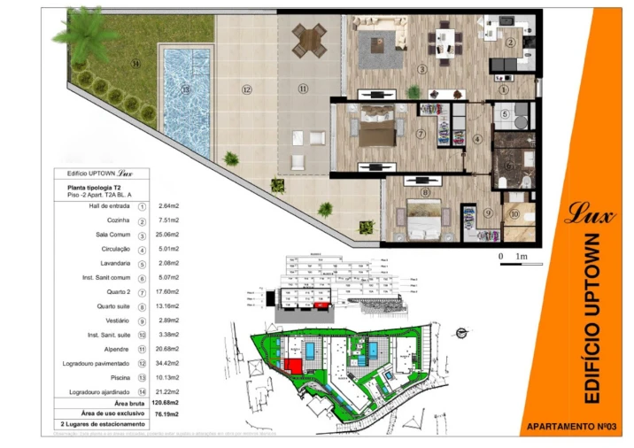 Apartamento T2 para Venda em Funchal (Santa Luzia) Planta 1