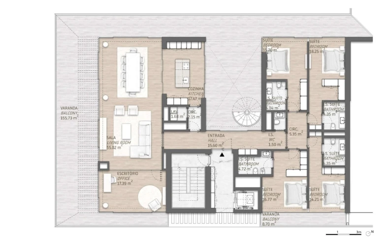 Apartamento T4 para Venda em Quarteira Planta 1
