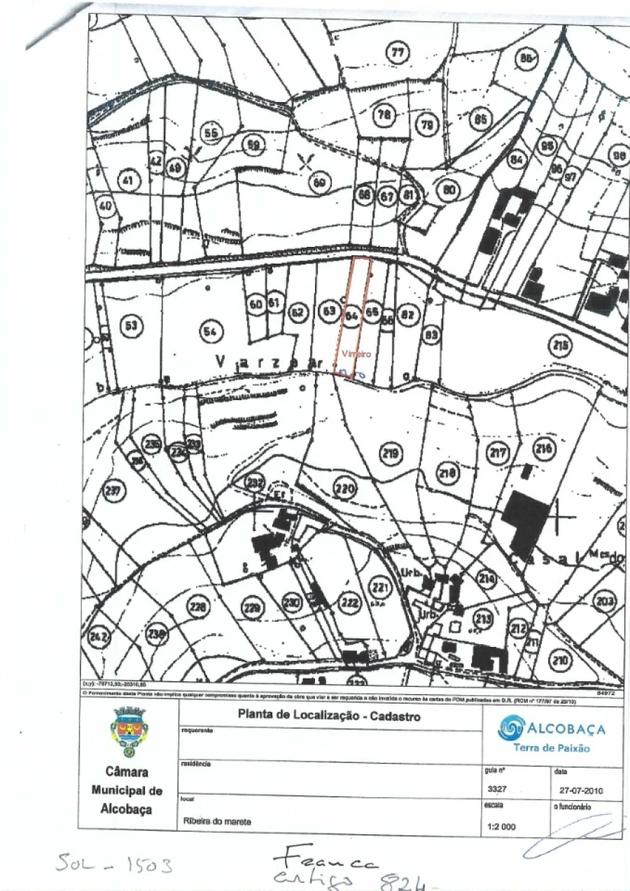 Terreno Agricola ou Rústico para Venda em Vimeiro Planta 1