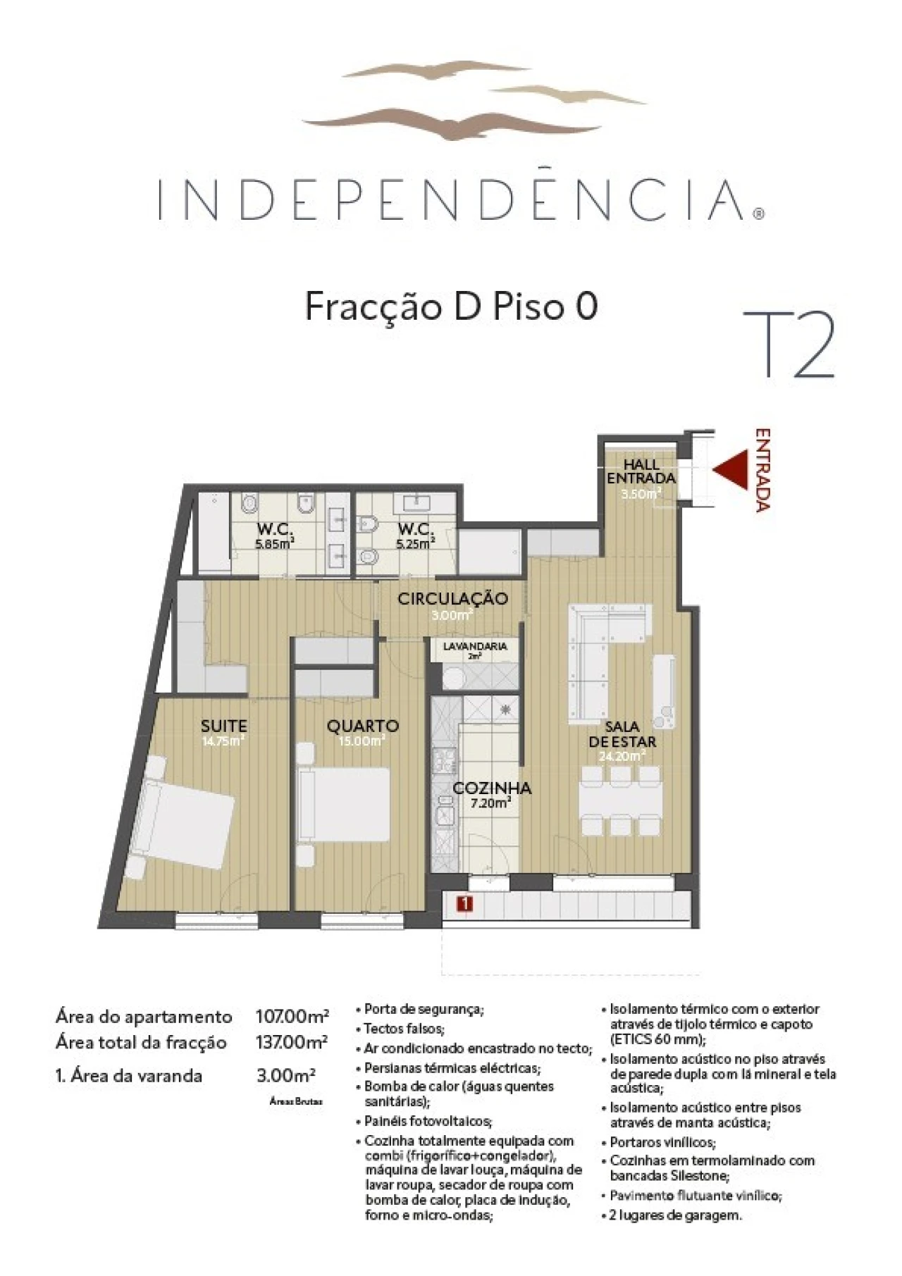 Apartamento T2 para Venda em Nazare Planta 2