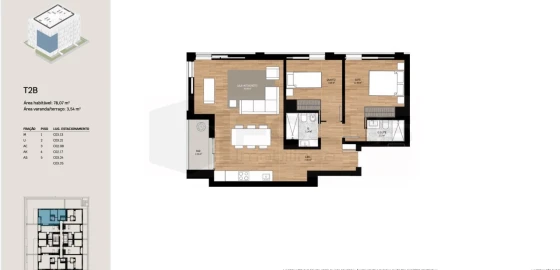 Apartamento T2 para Venda em Glória e Vera Cruz