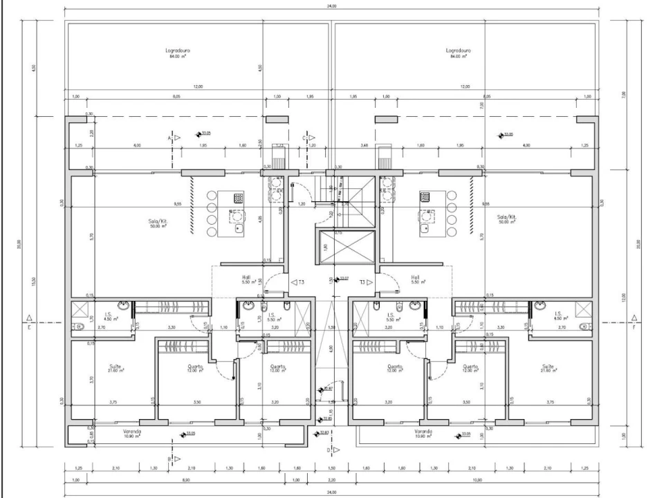 Apartamento T3 para Venda em Gambia-Pontes-Alto da Guerra Planta 2