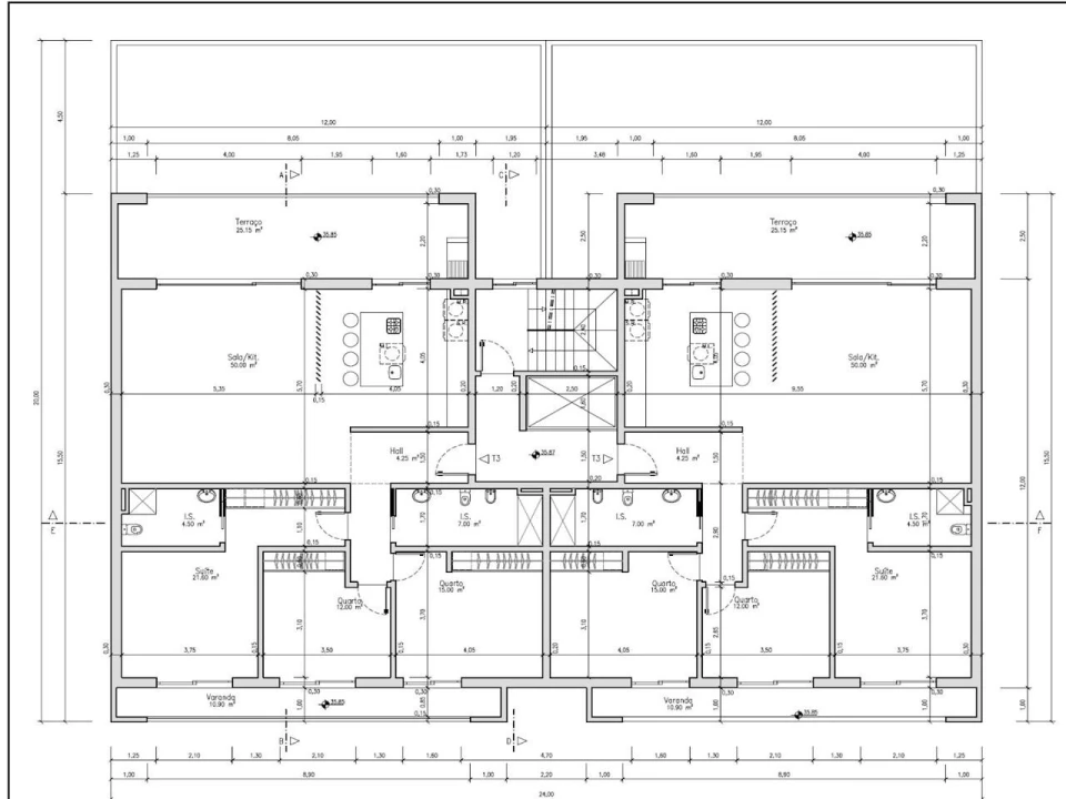 Apartamento T3 para Venda em Gambia-Pontes-Alto da Guerra Planta 3