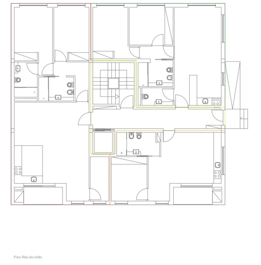 Apartamento T2 para Venda em São Vicente (Braga) Planta 1