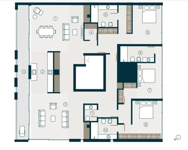 Apartamento T3 para Venda em Santa Marinha e São Pedro da Afurada Planta 1