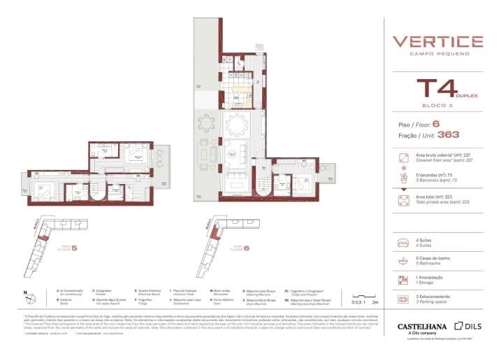 Apartamento T4 para Venda em Areeiro Planta 1