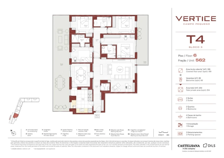 Apartamento T4 para Venda em Areeiro Planta 1