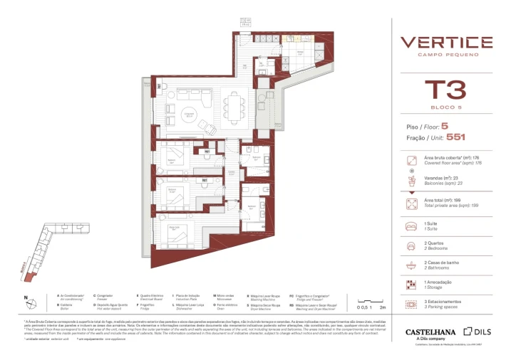 Apartamento T3 para Venda em Areeiro Planta 1