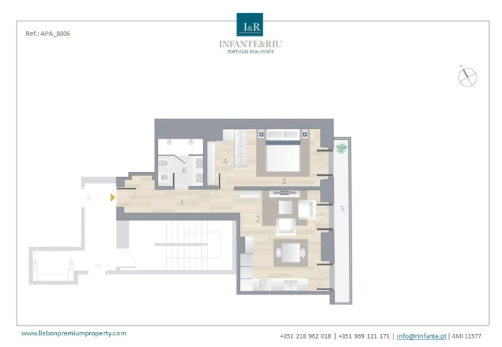 Apartamento T1 para Venda em Arroios Planta 1