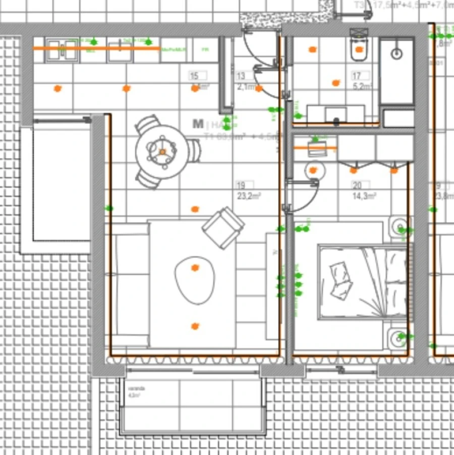Apartamento T1 para Venda em Ribeira Brava Planta 1